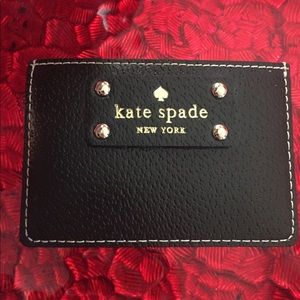 Kate Spade Leather Black Card Holder